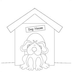 Раскраска: собачья конура (Здания и Архитектура) #62348 - Бесплатные раскраски для печати