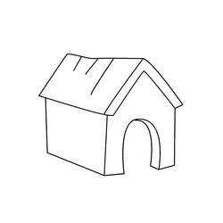 Раскраска: собачья конура (Здания и Архитектура) #62394 - Бесплатные раскраски для печати