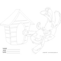 Раскраска: собачья конура (Здания и Архитектура) #62404 - Бесплатные раскраски для печати