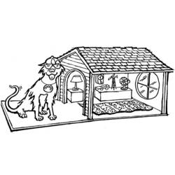Раскраска: собачья конура (Здания и Архитектура) #62413 - Бесплатные раскраски для печати
