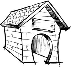 Раскраска: собачья конура (Здания и Архитектура) #62421 - Бесплатные раскраски для печати