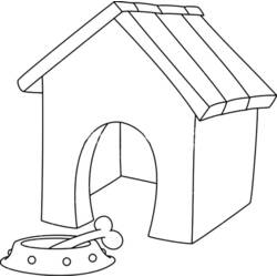 Раскраска: собачья конура (Здания и Архитектура) #62432 - Бесплатные раскраски для печати