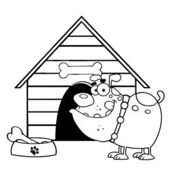 Раскраска: собачья конура (Здания и Архитектура) #62459 - Бесплатные раскраски для печати