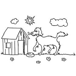 Раскраска: собачья конура (Здания и Архитектура) #62483 - Бесплатные раскраски для печати