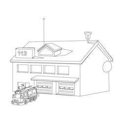 Раскраска: Пожарная станция (Здания и Архитектура) #68472 - Бесплатные раскраски для печати