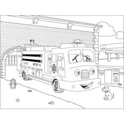 Раскраска: Пожарная станция (Здания и Архитектура) #68554 - Бесплатные раскраски для печати