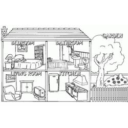 Раскраска: дом (Здания и Архитектура) #64646 - Бесплатные раскраски для печати