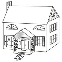 Раскраска: дом (Здания и Архитектура) #64657 - Бесплатные раскраски для печати