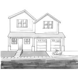 Раскраска: дом (Здания и Архитектура) #66446 - Бесплатные раскраски для печати