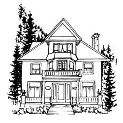 Раскраска: дом (Здания и Архитектура) #66509 - Бесплатные раскраски для печати
