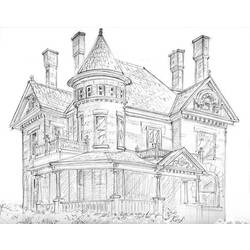 Раскраска: дом (Здания и Архитектура) #66580 - Бесплатные раскраски для печати