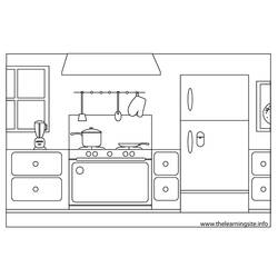 Раскраска: Кухня (Здания и Архитектура) #63520 - Бесплатные раскраски для печати