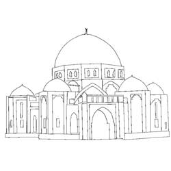 Раскраска: мечеть (Здания и Архитектура) #64514 - Бесплатные раскраски для печати