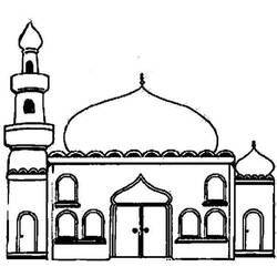 Раскраски: мечеть - Бесплатные раскраски для печати