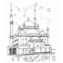 Раскраска: мечеть (Здания и Архитектура) #64531 - Бесплатные раскраски для печати