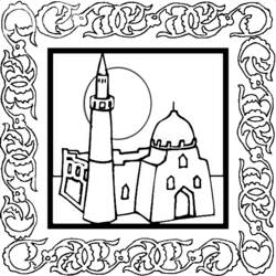 Раскраска: мечеть (Здания и Архитектура) #64534 - Бесплатные раскраски для печати