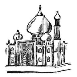 Раскраска: мечеть (Здания и Архитектура) #64535 - Бесплатные раскраски для печати