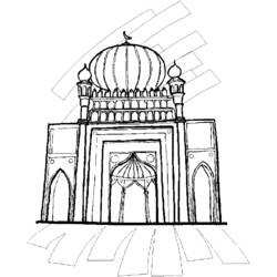 Раскраска: мечеть (Здания и Архитектура) #64556 - Бесплатные раскраски для печати