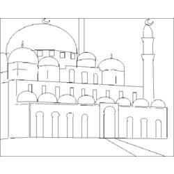 Раскраска: мечеть (Здания и Архитектура) #64570 - Бесплатные раскраски для печати
