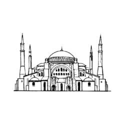 Раскраска: мечеть (Здания и Архитектура) #64582 - Бесплатные раскраски для печати