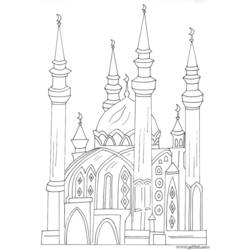 Раскраска: мечеть (Здания и Архитектура) #64593 - Бесплатные раскраски для печати