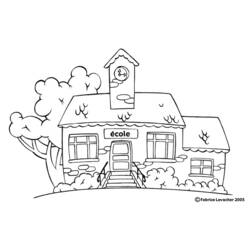 Раскраска: школа (Здания и Архитектура) #64050 - Бесплатные раскраски для печати