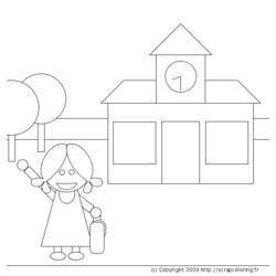 Раскраска: школа (Здания и Архитектура) #64072 - Бесплатные раскраски для печати