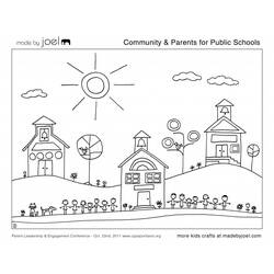 Раскраска: школа (Здания и Архитектура) #64108 - Бесплатные раскраски для печати