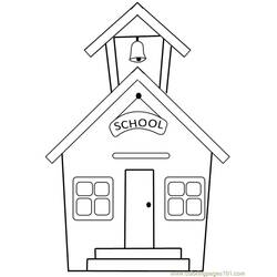 Раскраска: школа (Здания и Архитектура) #66807 - Бесплатные раскраски для печати