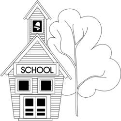 Раскраска: школа (Здания и Архитектура) #66896 - Бесплатные раскраски для печати