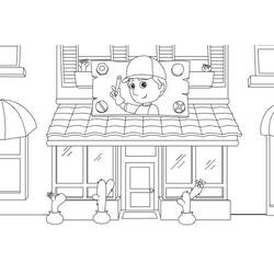 Раскраска: магазин (Здания и Архитектура) #23368 - Бесплатные раскраски для печати