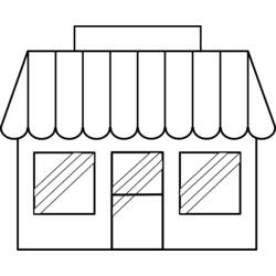 Раскраска: магазин (Здания и Архитектура) #67010 - Бесплатные раскраски для печати