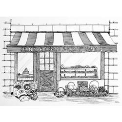 Раскраска: магазин (Здания и Архитектура) #67645 - Бесплатные раскраски для печати