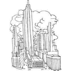 Раскраска: небоскреб (Здания и Архитектура) #65797 - Бесплатные раскраски для печати