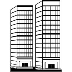 Раскраска: небоскреб (Здания и Архитектура) #65799 - Бесплатные раскраски для печати