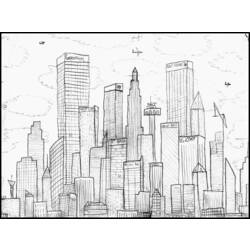 Раскраска: небоскреб (Здания и Архитектура) #65959 - Бесплатные раскраски для печати