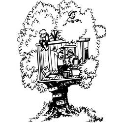 Раскраска: Treehouse (Здания и Архитектура) #66030 - Бесплатные раскраски для печати