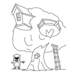 Раскраска: Treehouse (Здания и Архитектура) #66041 - Бесплатные раскраски для печати