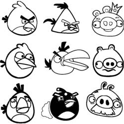 Раскраска: Angry Birds (мультфильмы) #25015 - Бесплатные раскраски для печати