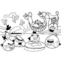 Раскраска: Angry Birds (мультфильмы) #25020 - Бесплатные раскраски для печати