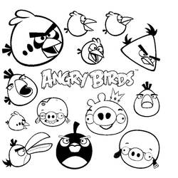 Раскраска: Angry Birds (мультфильмы) #25028 - Бесплатные раскраски для печати