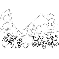 Раскраска: Angry Birds (мультфильмы) #25042 - Бесплатные раскраски для печати