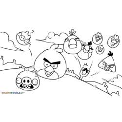 Раскраска: Angry Birds (мультфильмы) #25051 - Бесплатные раскраски для печати