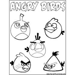 Раскраска: Angry Birds (мультфильмы) #25068 - Бесплатные раскраски для печати