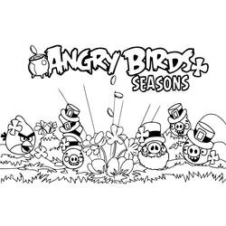Раскраска: Angry Birds (мультфильмы) #25077 - Бесплатные раскраски для печати