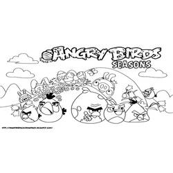 Раскраска: Angry Birds (мультфильмы) #25100 - Бесплатные раскраски для печати