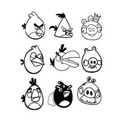 Раскраска: Angry Birds (мультфильмы) #25106 - Бесплатные раскраски для печати