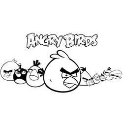 Раскраска: Angry Birds (мультфильмы) #25111 - Бесплатные раскраски для печати