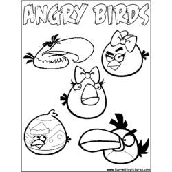 Раскраска: Angry Birds (мультфильмы) #25127 - Бесплатные раскраски для печати