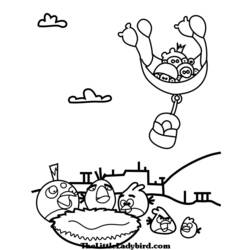 Раскраска: Angry Birds (мультфильмы) #25134 - Бесплатные раскраски для печати